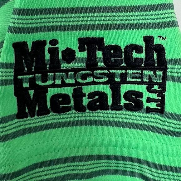 Under Armour Moisture Wicking Striped Polo with “Mi-Tech Tungsten Metals”‎ Patch - Picture 2 of 13